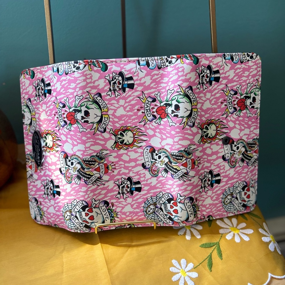Ed Hardy Pink Tattoo-Inspired Skeleton wallet NWT - Picture 6 of 8